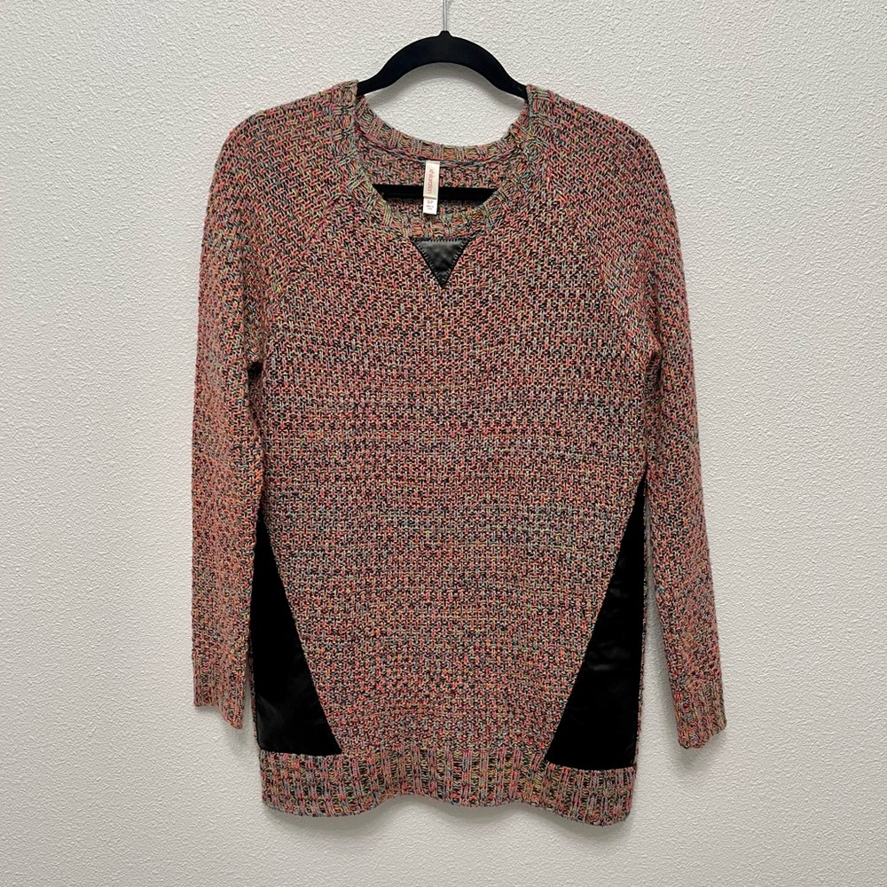 Xhilaration Women’s Tunic Sweater w/ Faux Leather